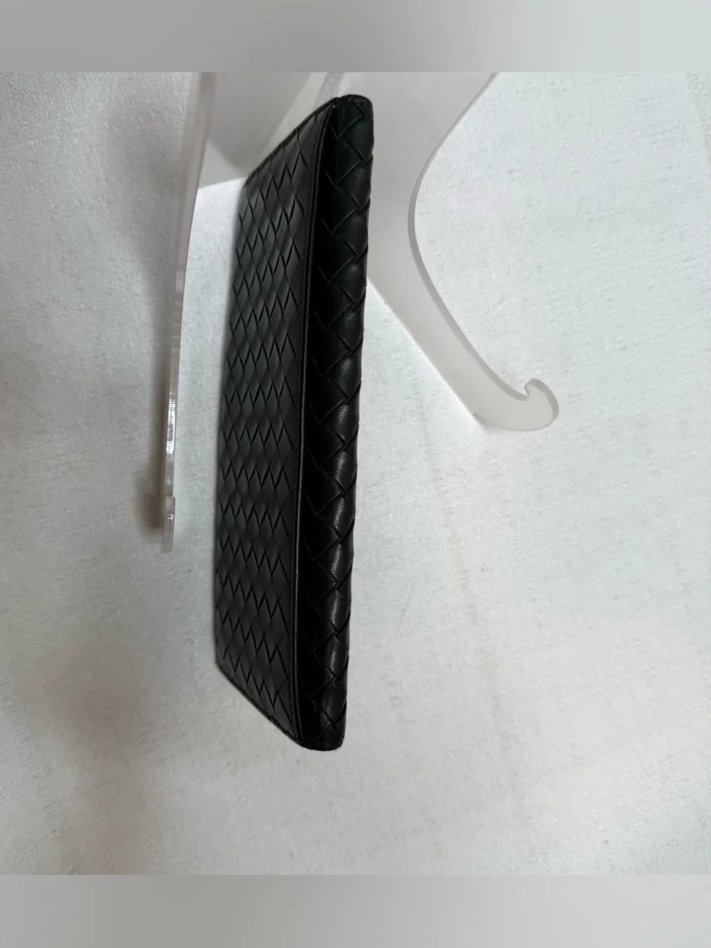 Bottega Veneta Black Intrecciato Leather Long Wallet Bi-Fold Made in Italy